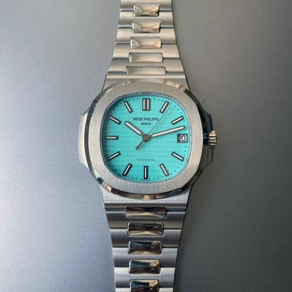 patek philippe nautilus tiffany 26 co blue dial watch 1616 j79of