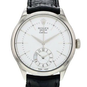 Rolex Cellini Dual Time Automatic Chronometer Day-Night Silver Dial Men’s Watch 50529