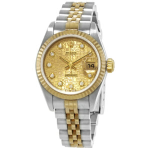 Rolex Datejust Automatic Chronometer Diamond Champagne Dial Ladies Watch 79173CSJ