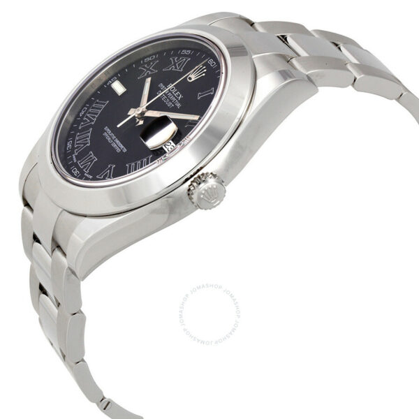 pre owned rolex datejust ii automatic black dial stainless steel rolex oyster mens watch 116300bkro 5882 yycxa
