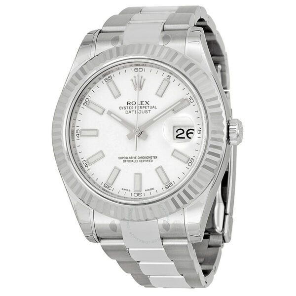 Rolex Datejust II Automatic White Dial Stainless Steel Oyster Bracelet Men’s Watch 116334WSO