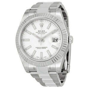 Rolex Datejust II Automatic White Dial Stainless Steel Oyster Bracelet Men’s Watch 116334WSO