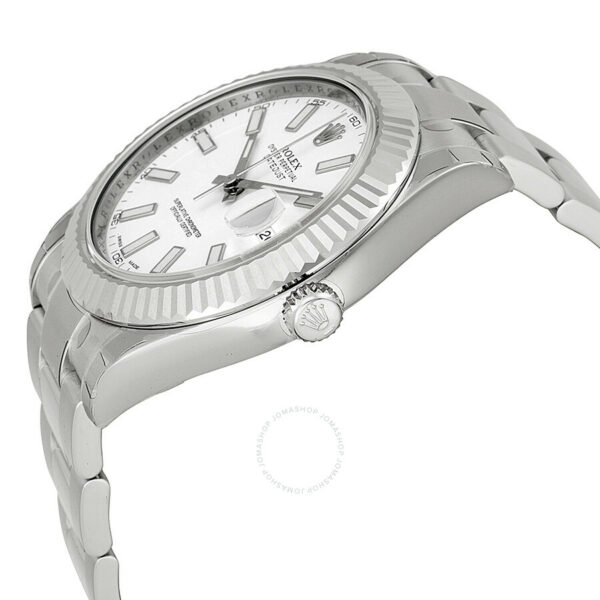 pre owned rolex datejust ii automatic white dial stainless steel oyster bracelet mens watch 116334wso 7076 guhor