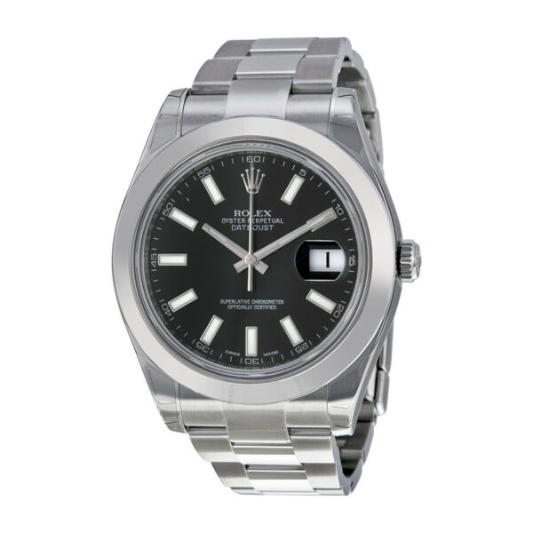 Rolex Datejust II Black Dial Stainless Steel Oyster Bracelet Automatic Men’s Watch 116300BKSO