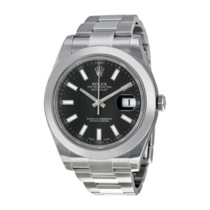 Rolex Datejust II Black Dial Stainless Steel Oyster Bracelet Automatic Men’s Watch 116300BKSO