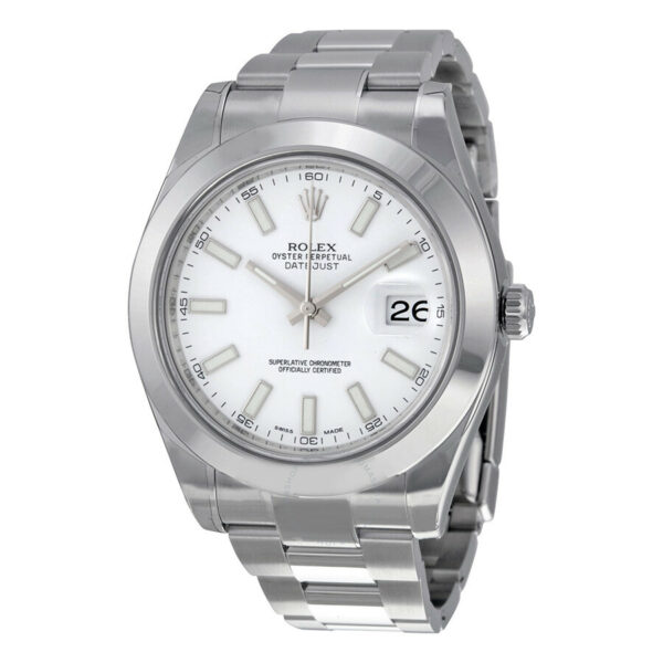 Rolex Datejust II White Dial Stainless Steel Oyster Bracelet Automatic Men’s Watch 116300WSO