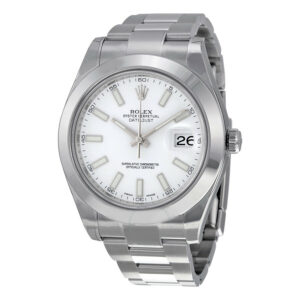 Rolex Datejust II White Dial Stainless Steel Oyster Bracelet Automatic Men’s Watch 116300WSO
