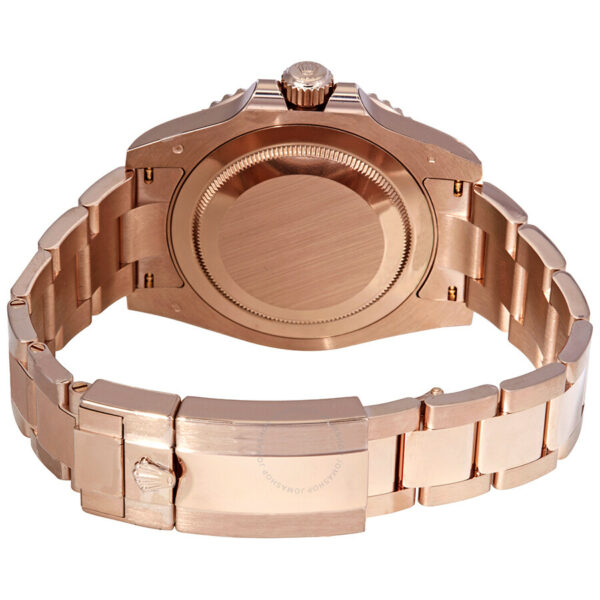 pre owned rolex gmt master ii automatic mens 18kt everose gold oyster root beer bezel watch 126715bkso 3865 kpvtc