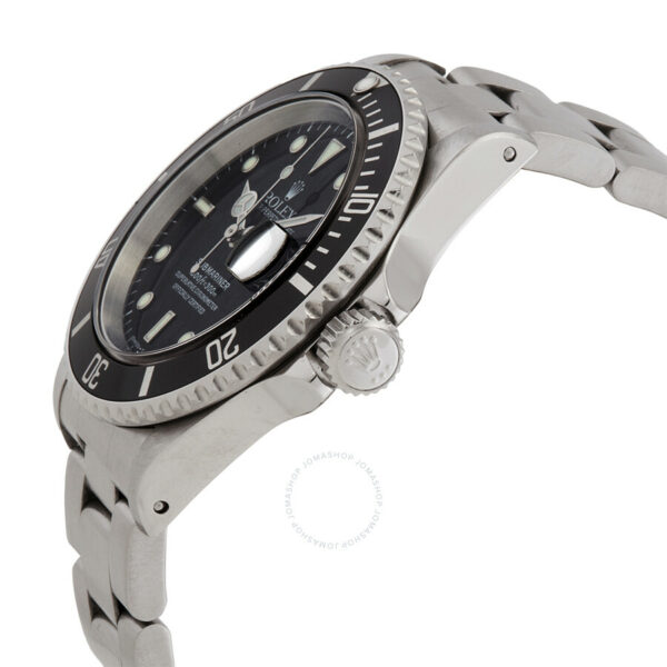 pre owned rolex submariner black dial stainless steel aluminum bezel rolex oyster automatic mens watch 16610 9054 1my71