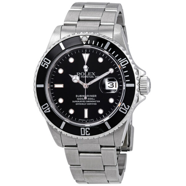 Rolex Submariner Black Dial Stainless Steel Aluminum Bezel Rolex Oyster Automatic Men’s Watch 16610