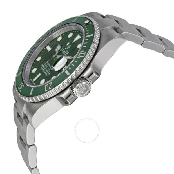 pre owned rolex submariner hulk green dial steel mens watch 116610lv 3518 mpplf