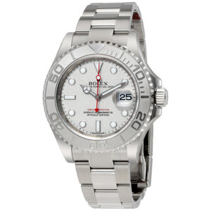 Rolex Yacht-Master 40 Platinum Dial Stainless Steel Oyster Bracelet Automatic Men’s Watch 116622PLSO