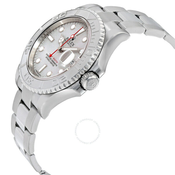pre owned rolex yacht master 40 platinum dial stainless steel oyster bracelet automatic mens watch 116622plso 6296 pvbh0