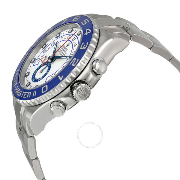 pre owned rolex yacht master ii white dial stainless steel oyster bracelet automatic mens watch 116680wao 5335 5u3iv