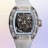 richard mille rm 055 023 blue white rubber band automatic men watch 1896 fsg0d