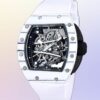 richard mille rm 61 01 tourbillon white band watch 7344 cil9s