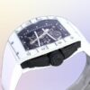 richard mille rm 61 01 tourbillon white band watch 8454 brpkv