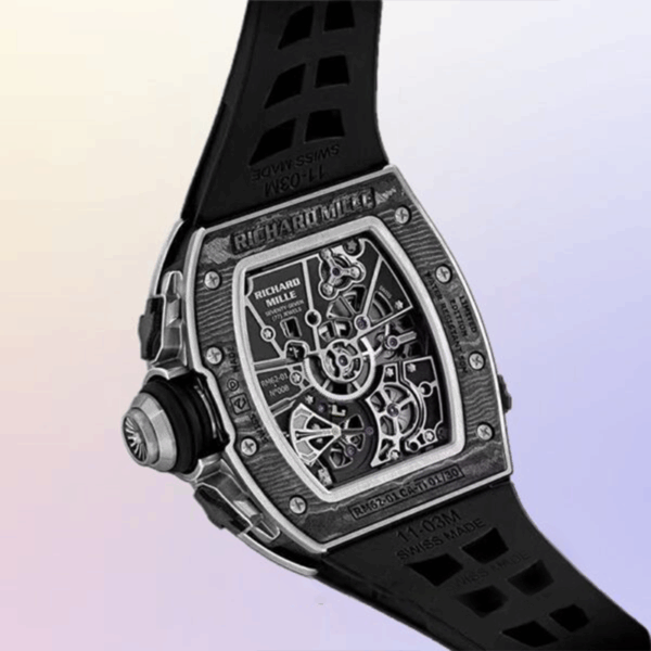 richard mille rm 62 01 automatic men watch black rubber band carbon fiber 2996 f3arn
