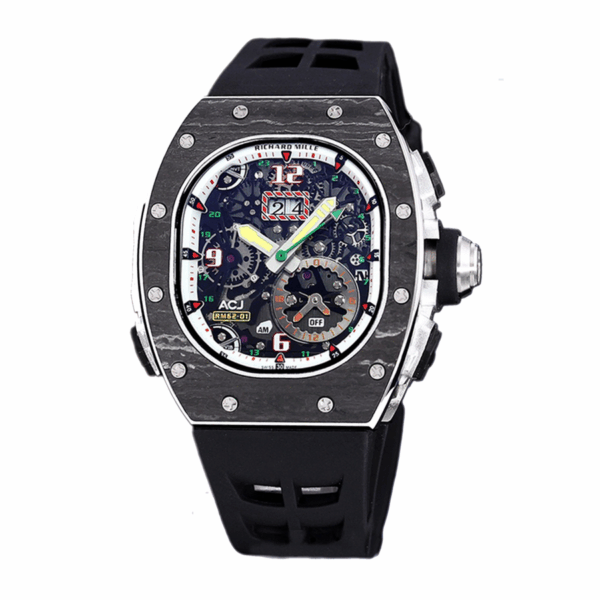 richard mille rm 62 01 automatic men watch black rubber band carbon fiber 9090 tq7gx 1