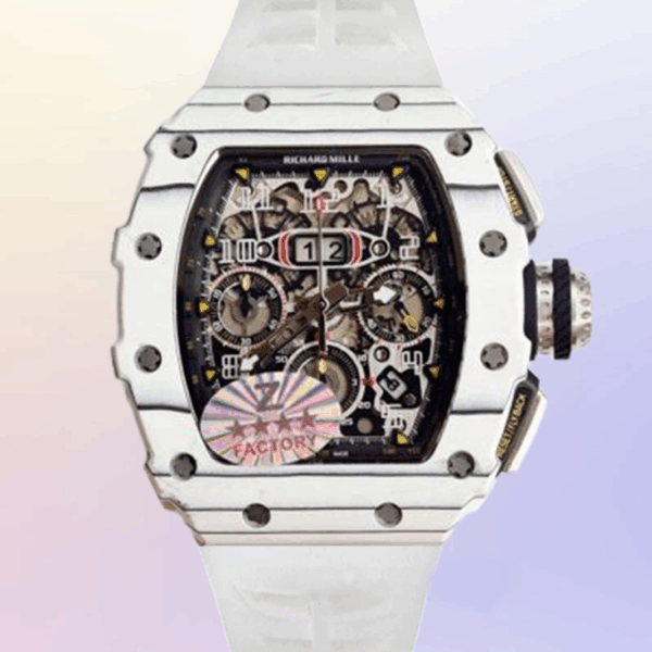 richard mille rm 62 01 men 50 42mm rm 62 01 009 automatic transparent dial white watch 7186 mlxe6