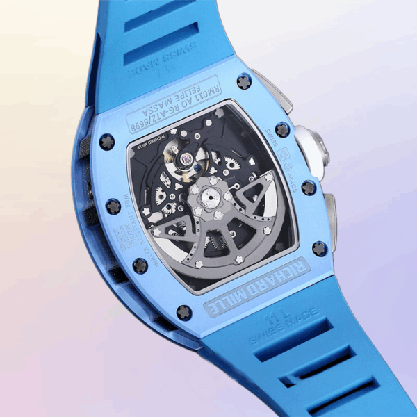 richard mille rm011 baby blue watch 3974 nbmzy