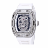 richard mille rm052 around 50 42mm men rm052 001 silver tone diamonds skull dial white watch 7933 tdnny