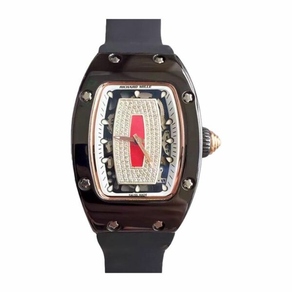 richard mille rm07 01 around 31 45mm ladies rm07 01 002 automatic red with diamonds dial watch 8591 ezz1l 1