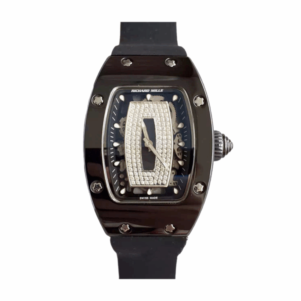 richard mille rm07 01 around 31 45mm ladies rm07 01 006 black with diamonds dial black watch 6516 o92it