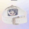 richard mille rm07 ladies ceramic black 26 diamonds dial white strap watch 7261 h6fzf