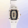 richard mille rm07 ladies ceramic black 26 diamonds dial white strap watch 7941 mgvh0