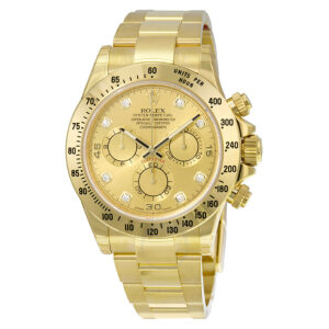 Rolex Cosmograph Daytona Champagne Dial 18K Yellow Gold Oyster Bracelet Men’s Watch 116528CDO