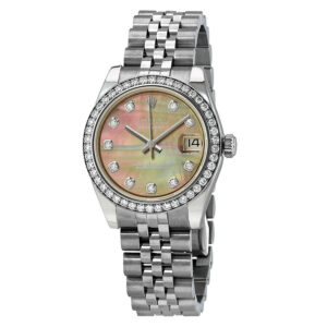 Rolex Datejust Lady 31 Black Mother of Pearl Dial Stainless Steel Jubilee Bracelet Automatic Watch 178384BKMDJ