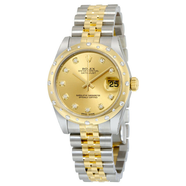 Rolex Datejust Lady 31 Champagne Dial Stainless Steel and 18K Yellow Gold Jubilee Bracelet Automatic Watch 178343CDJ