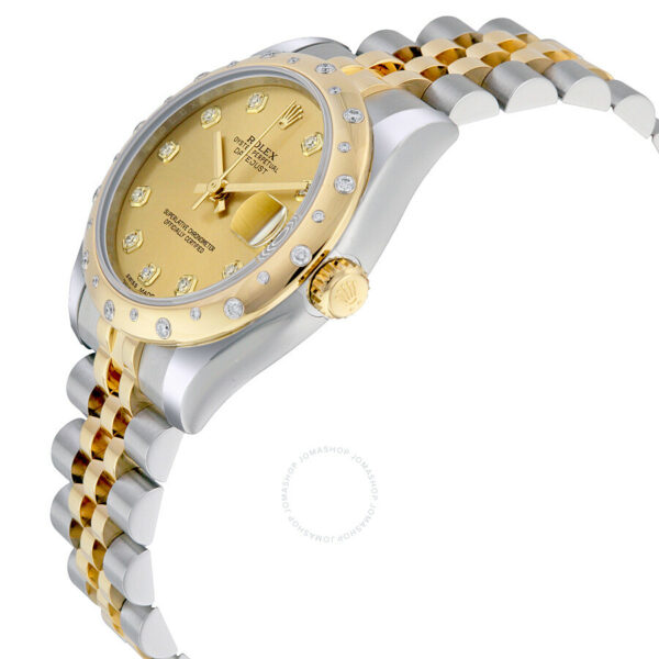 Rolex Datejust Lady 31 Champagne Dial Stainless Steel and 18K Yellow Gold Jubilee Bracelet Automatic Watch 178343CDJ - Image 3