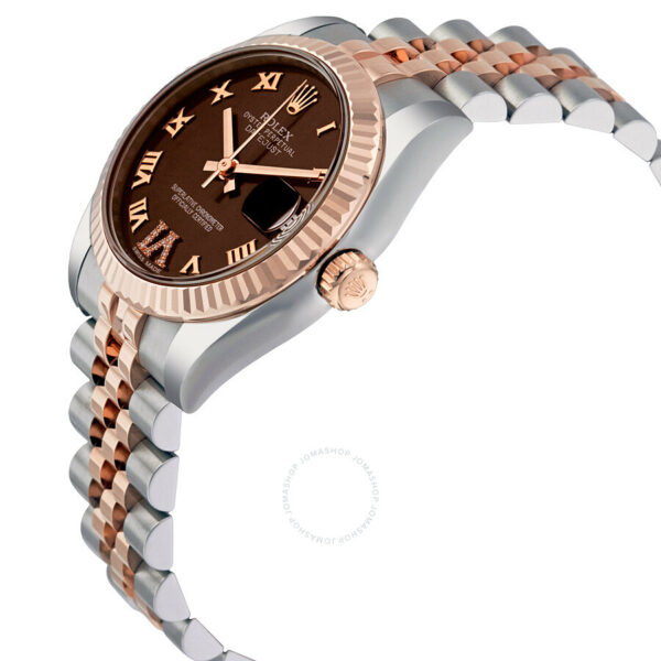 Rolex Datejust Lady 31 Chocolate Brown Dial Stainless Steel and 18K Everose Gold Jubilee Bracelet Automatic Watch 178271CHRDJ - Image 3