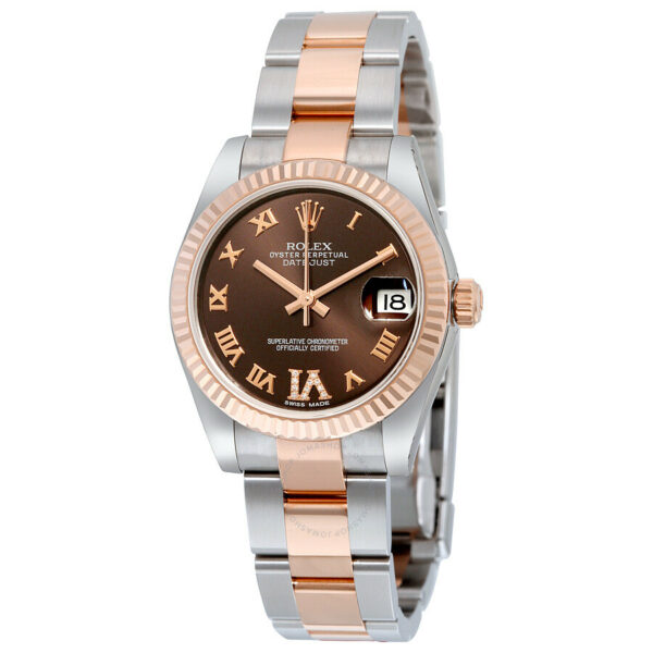 Rolex Datejust Lady 31 Chocolate Brown Dial Stainless Steel and 18K Everose Gold Oyster Bracelet Automatic Watch 178271CHRDO - Image 2