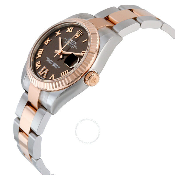 Rolex Datejust Lady 31 Chocolate Brown Dial Stainless Steel and 18K Everose Gold Oyster Bracelet Automatic Watch 178271CHRDO - Image 3