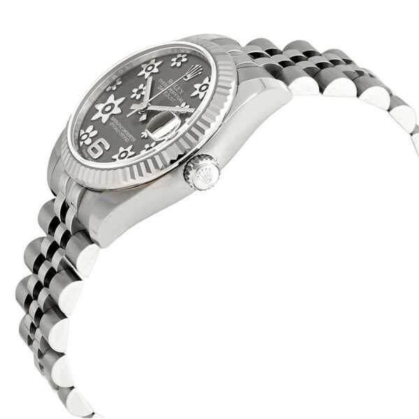Rolex Datejust Lady 31 Dark Rodium Raised Floral Motif Dial Stainless Steel Jubilee Bracelet Automatic Watch 178274RFJ - Image 3
