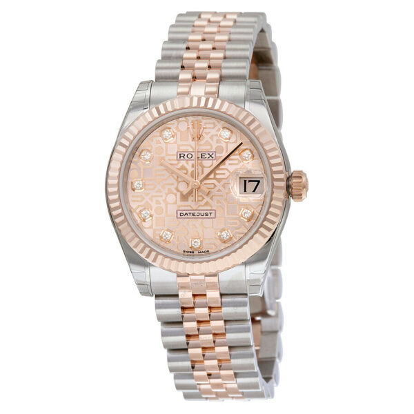 Rolex Datejust Lady 31 Pink Dial Stainless Steel and 18K Everose Gold Jubilee Bracelet Automatic Watch 178271PJDJ - Image 2