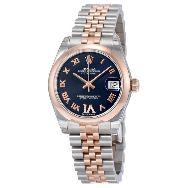 Rolex Datejust Lady 31 Purple Set With Diamonds Dial Stainless Steel and 18K Everose Gold Jubilee Bracelet Automatic Watch 178241PURDJ - Image 2
