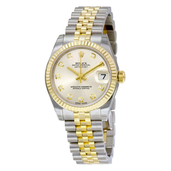 Rolex Datejust Lady 31 Silver Dial Stainless Steel and 18K Yellow Gold Jubilee Bracelet Automatic Watch 178273SDJ - Image 2