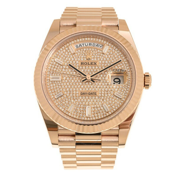 Rolex Day-Date 40 Pave Automatic Chronometer Men’s Watch M228235-0036 - Image 3