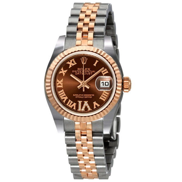 Rolex Lady Datejust 26 Chocolate Brown Dial Stainless Steel and 18K Everose Gold Jubilee Bracelet Automatic Watch 179171CHRDJ - Image 2