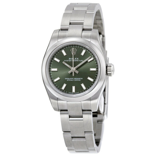 Rolex Lady Oyster Perpetual 26 Olive Green Dial Stainless Steel Oyster Bracelet Automatic Watch 176200OVSO - Image 2