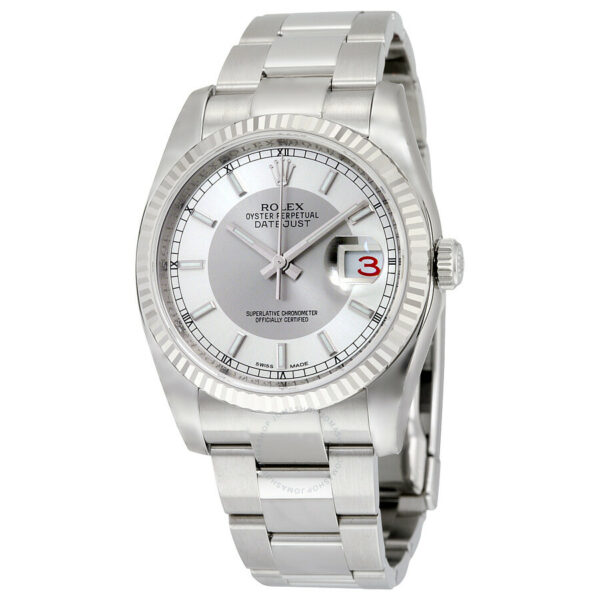 Rolex Oyster Perpetual 36 mm Silver Rhodium Dial Stainless Steel Bracelet Automatic Ladies Watch 116234SRSO - Image 2