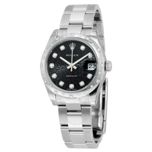 Rolex Oyster Perpetual Datejust 31 Black Dial Stainless Steel Bracelet Automatic Ladies Watch 178344BKJDO