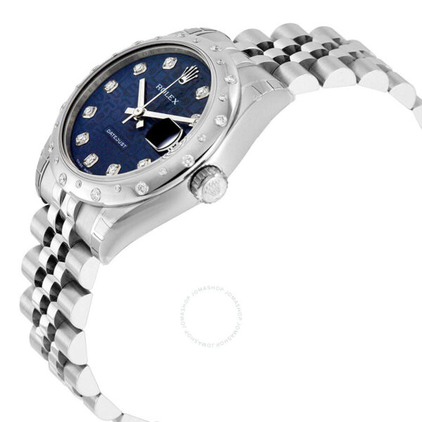 Rolex Oyster Perpetual Datejust 31 Blue Dial Stainless Steel Jubilee Bracelet Automatic Ladies Watch 178344BLJDJ - Image 3