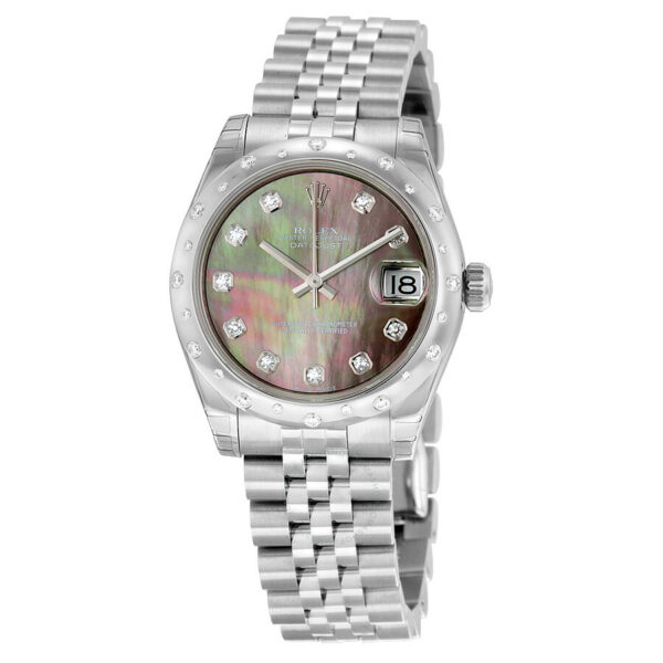 Rolex Oyster Perpetual Datejust 31 Dark Mother of Pearl Dial Stainless Steel Jubilee Bracelet Automatic Ladies Watch 178344BKMDJ - Image 2