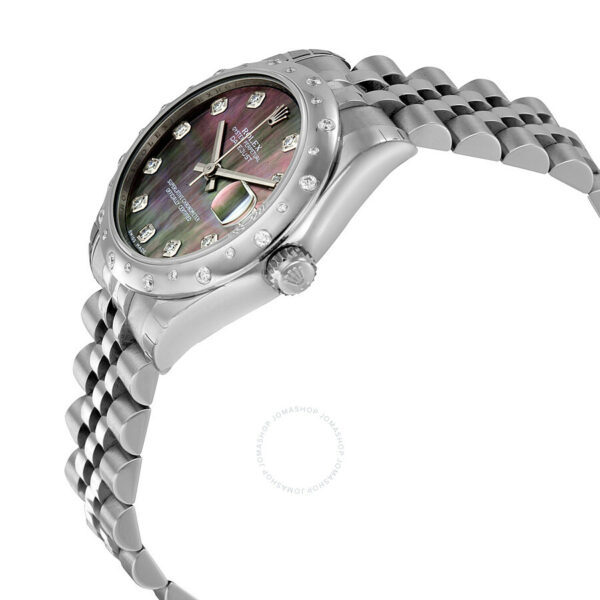 Rolex Oyster Perpetual Datejust 31 Dark Mother of Pearl Dial Stainless Steel Jubilee Bracelet Automatic Ladies Watch 178344BKMDJ - Image 3