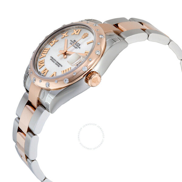 Rolex Oyster Perpetual Datejust 31 Mother of Pearl Dial Stainless Steel and 18K Everose Gold Bracelet Automatic Ladies Watch 178341MRO - Image 3